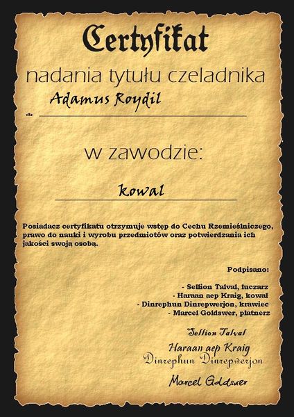 Plik:Certyfikat Adamus Roydil.jpg